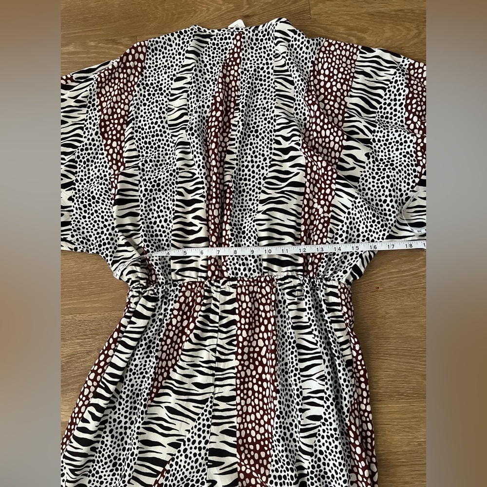 Bleu Rod Beattie Black and White Snakeskin Jumpsuit, size M - Picture 7 of 9